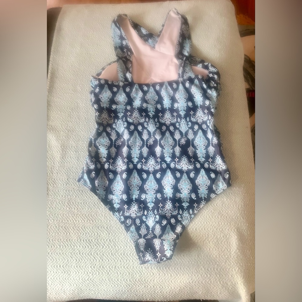 One piece floral print bathing suit